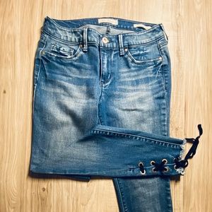 Jessica Simpson Kiss Me Ankle Skinny Split Tied Hem - 27